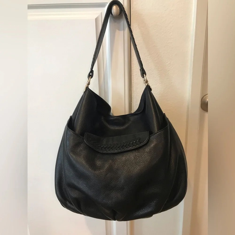 Helen Kaminski Black Leather Handbag Tote Bag